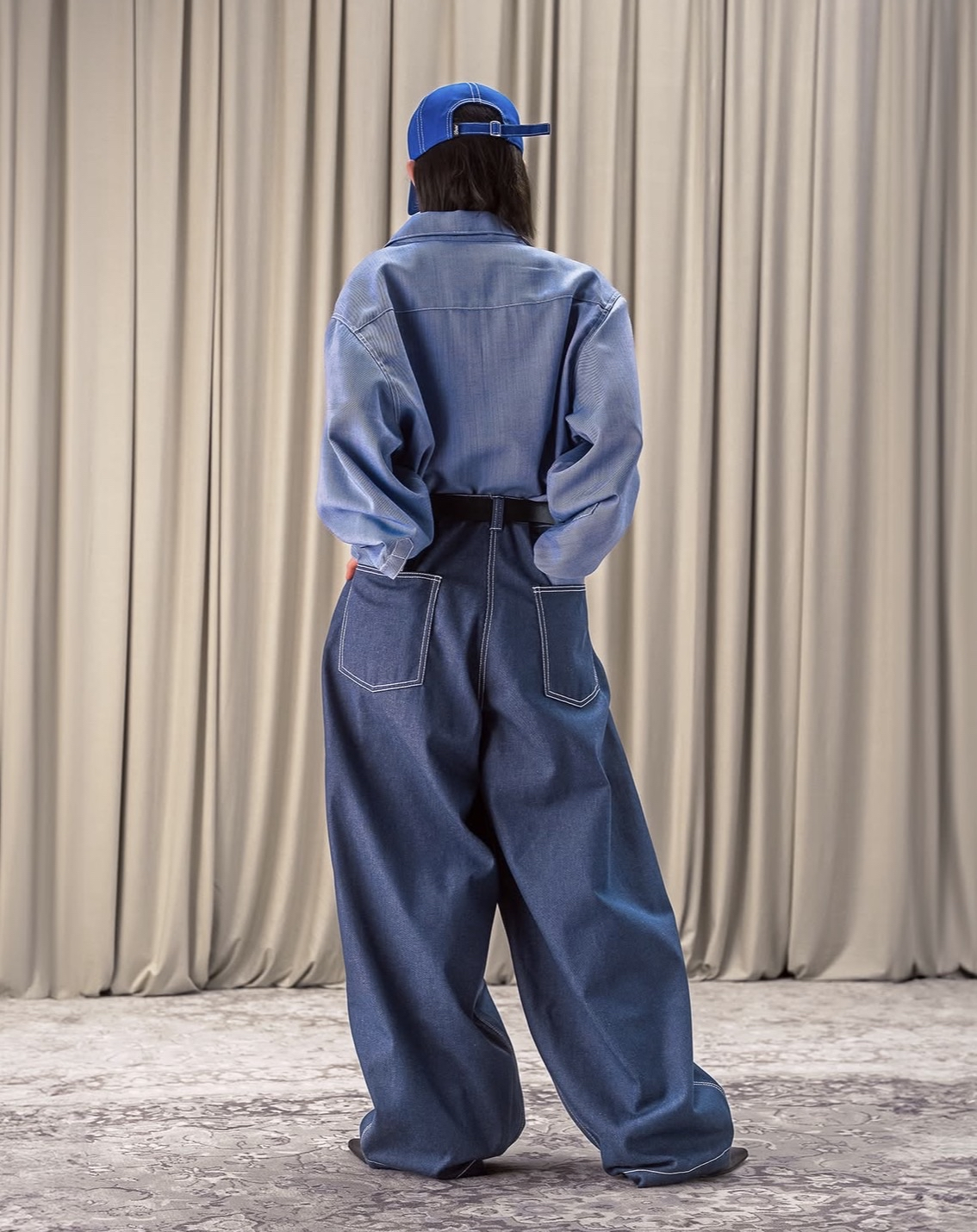 Lafrance Double Pleated Denim Back