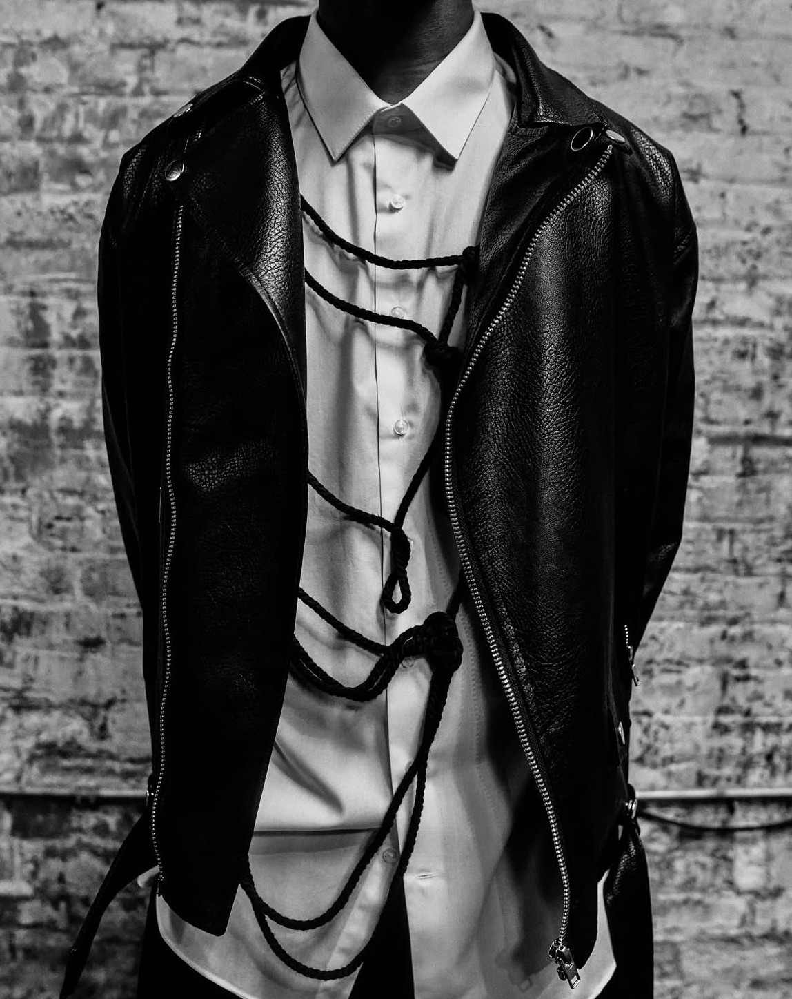 Hikari no Yami Cross Rope Dress Shirt