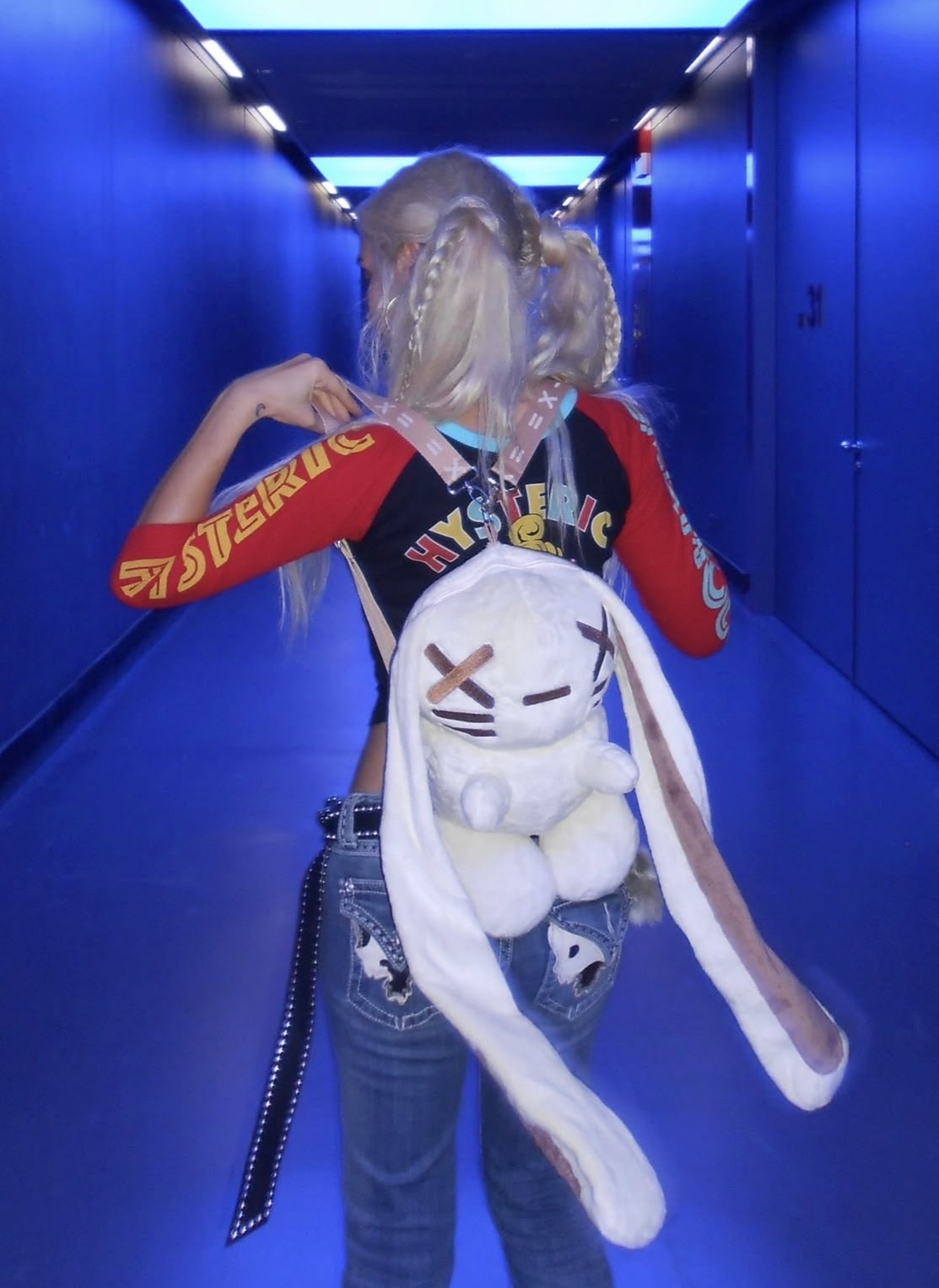 Zombie Bunny Embroidered X Eyes Detail