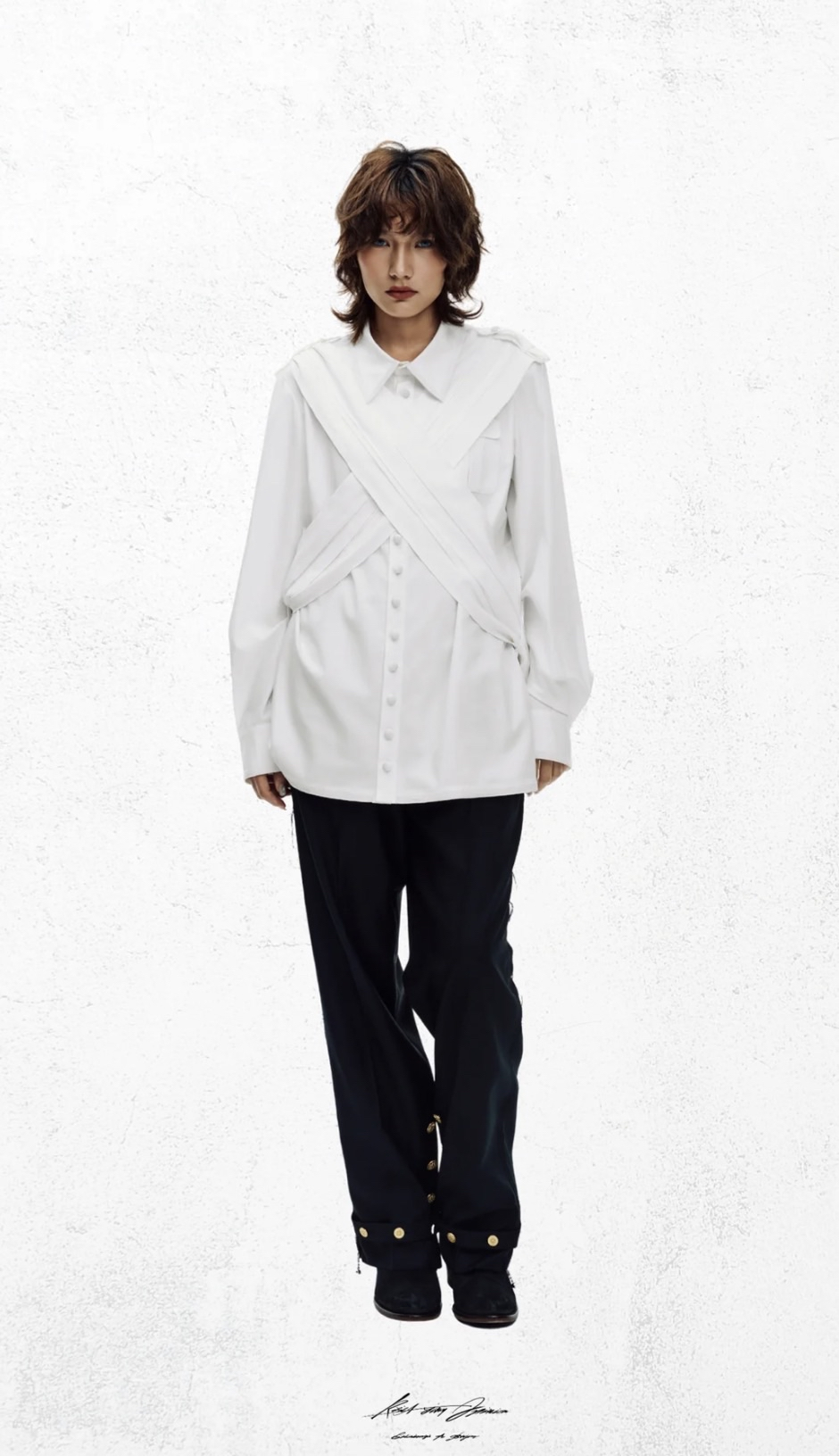 KidA in My Opinion Ripped Ribbons Shirt Front