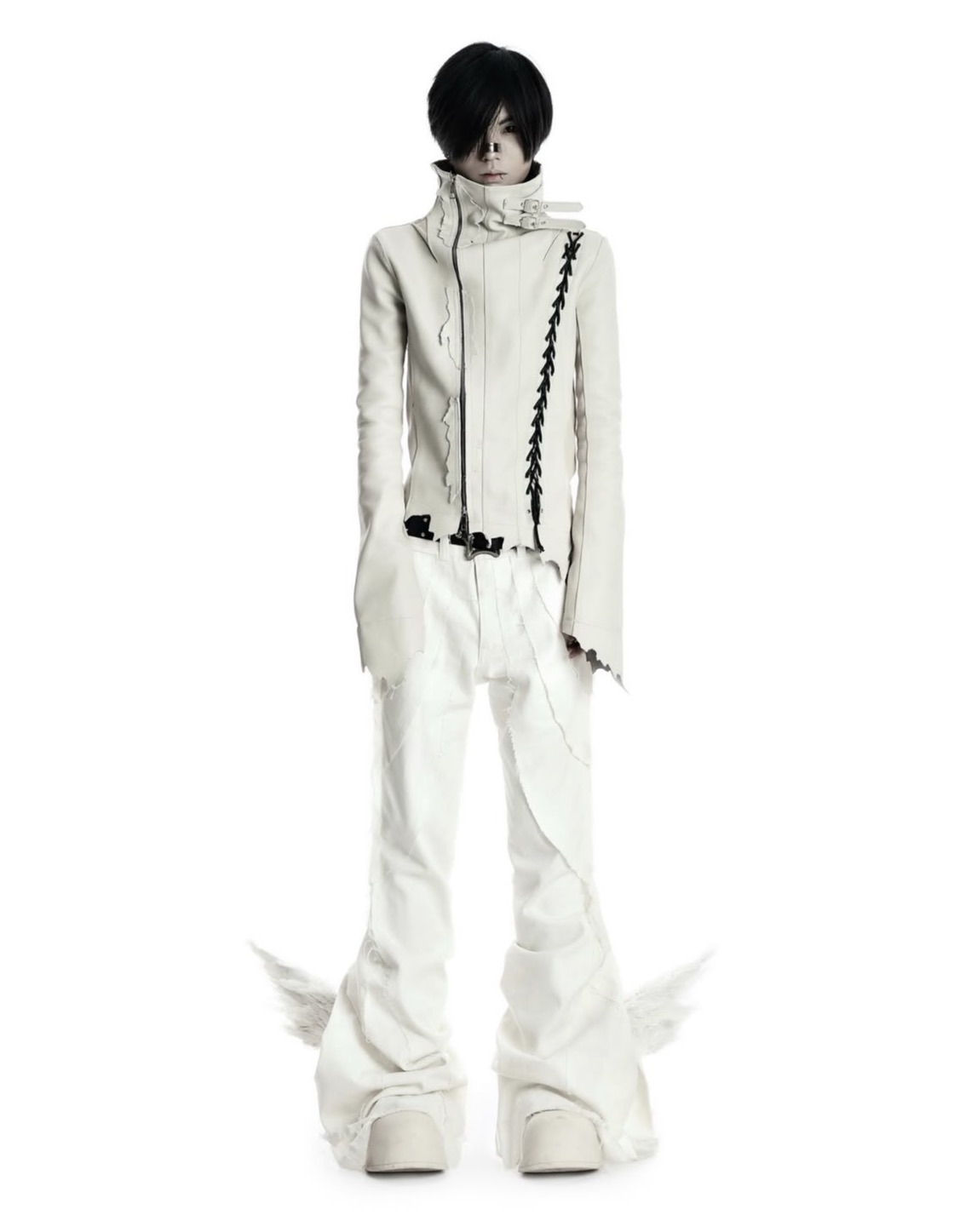 Numb Label Absence Leather Jacket Front