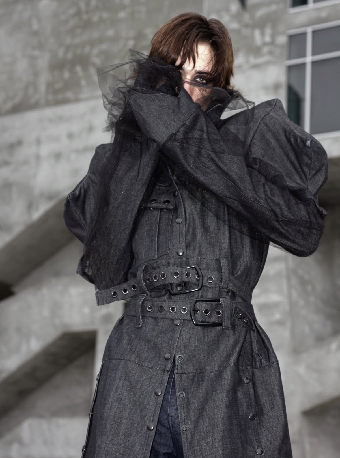 Shaw Zip Structured Shoulder Silhouette