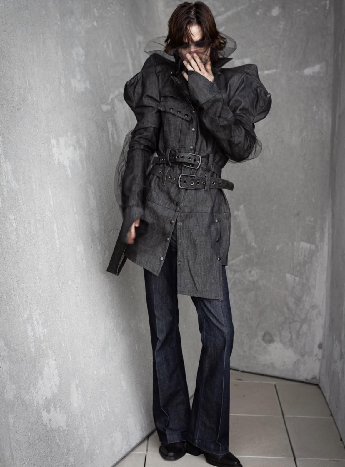 Shaw Zip Double Belt Waist Detail