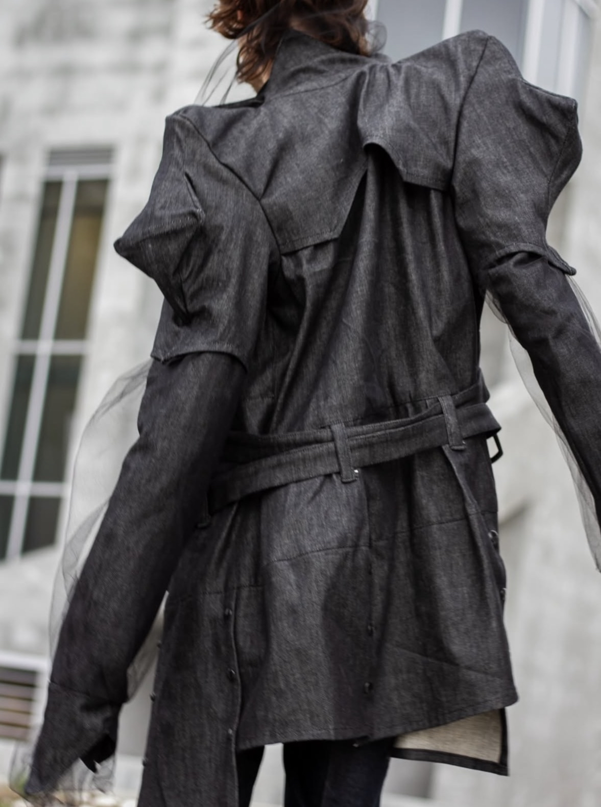 Shaw Zip Veiled Jacket Front